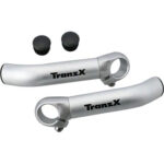 TRANZ X CURVED BAR END ALLOY SILVER