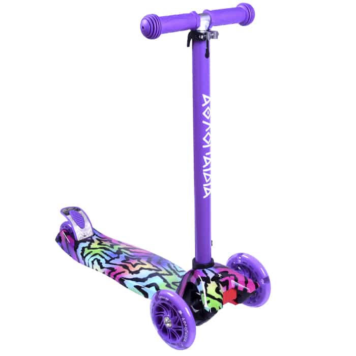 ΑΘΛΟΠΑΙΔΙΑ Πατίνι (Scooter) 3τροχο, με Φωτιζόμενα Ροδάκια, #19 ΛΙΛΑ ΜΩΒ